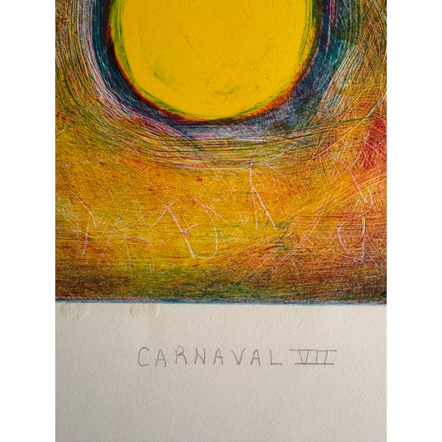 Abstract Expressionism 1990s Naomi L. Policoff "Carnaval Vii" — Signed Original Monotype 1/1, Berkeley Artist For Sale - Image 3 of 7