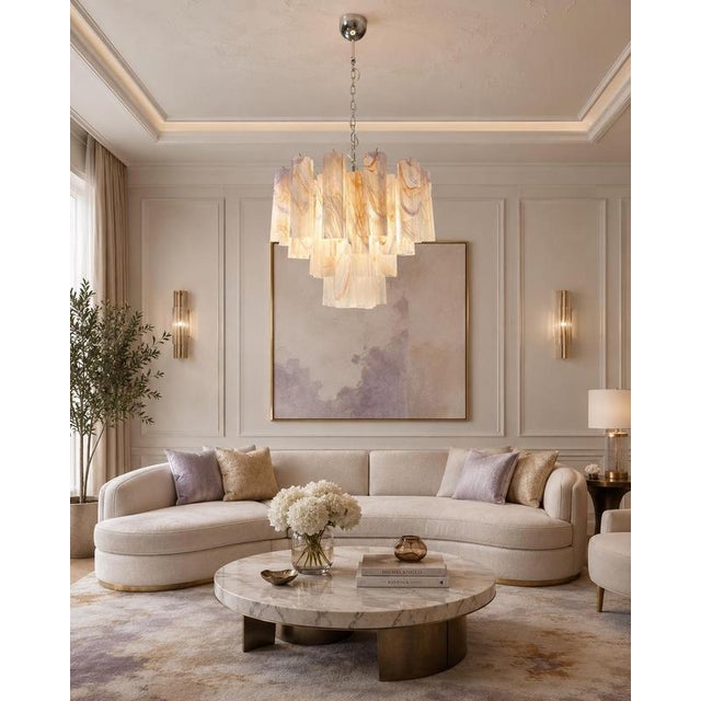 Vintage Murano Glass Chandelier, 1990 For Sale - Image 8 of 12