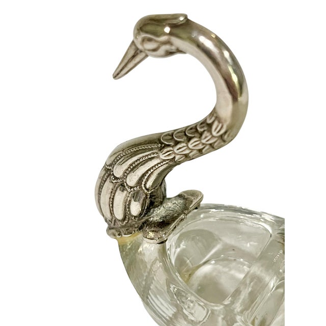 Vintage French Swan Salt Cellars - Pair For Sale - Image 9 of 9