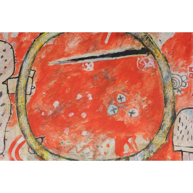 Martin Bradley, Red Image, 1974, Oil on Plywood For Sale - Image 4 of 7