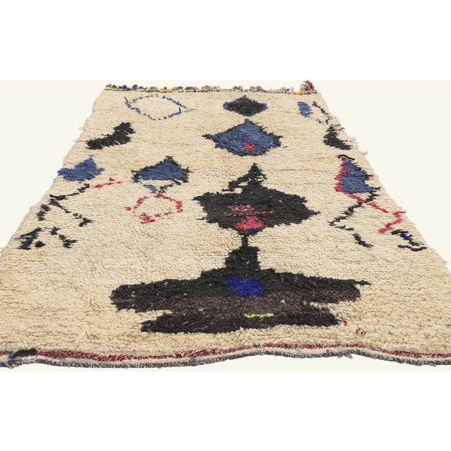 Tribal Vintage Azilal Moroccan Rug, 03'10 X 07'00 For Sale - Image 3 of 10
