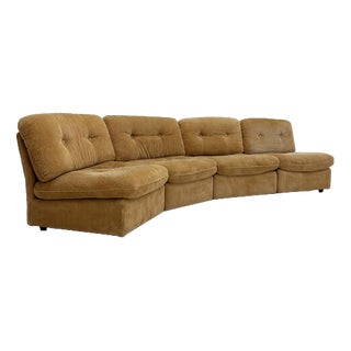 Modular Corduroy Sofa, 1970s, Set of 6 For Sale