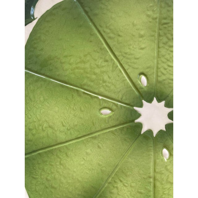 Mid 20th Century Mid 20th Century Set of 4 Lenwile Ardalt Artware Lime Citrus Dinner Plates For Sale - Image 5 of 6