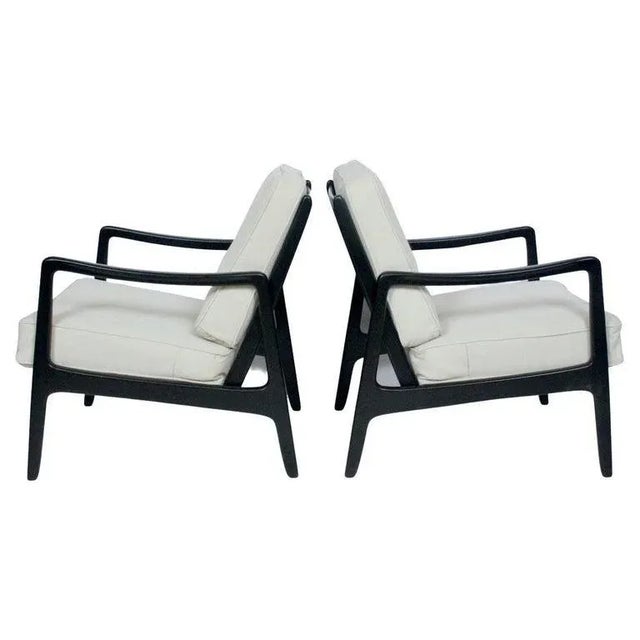Early Ole Wanscher Ebonized Mahogany Lounge Chairs, 1950's - A Pair For Sale - Image 13 of 13