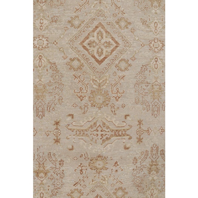 2010s Rug & Kilim’s Oushak Style Oversized Rug in Taupe With Rust Floral Patterns For Sale In New York - Image 6 of 7