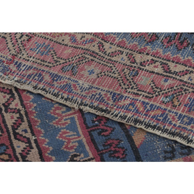 Textile Vintage Anatolian Rug With Sparta Camel Design in Blue and Gold - Rug & Kilim For Sale - Image 7 of 7