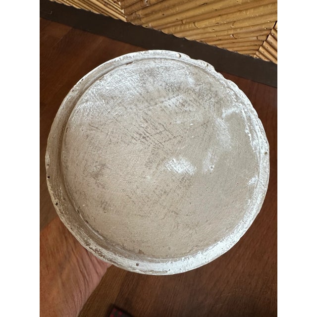 Vintage 19” French Whitewash Terracotta Lidded Urn For Sale - Image 9 of 13