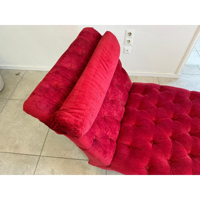 Textile Vintage Chesterfield Chaise Lounge For Sale - Image 7 of 13