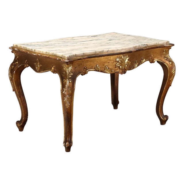 Baroque Coffee Table in Fir Wood For Sale