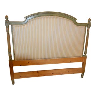 Custom King French Style Upholstered Headboard For Sale