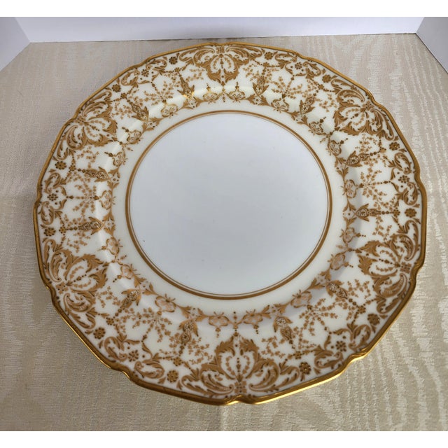 Antique Gilded Age Wm. Guerin Limoges Gold Encrusted Dinner Plates - Set of 11 For Sale - Image 10 of 18