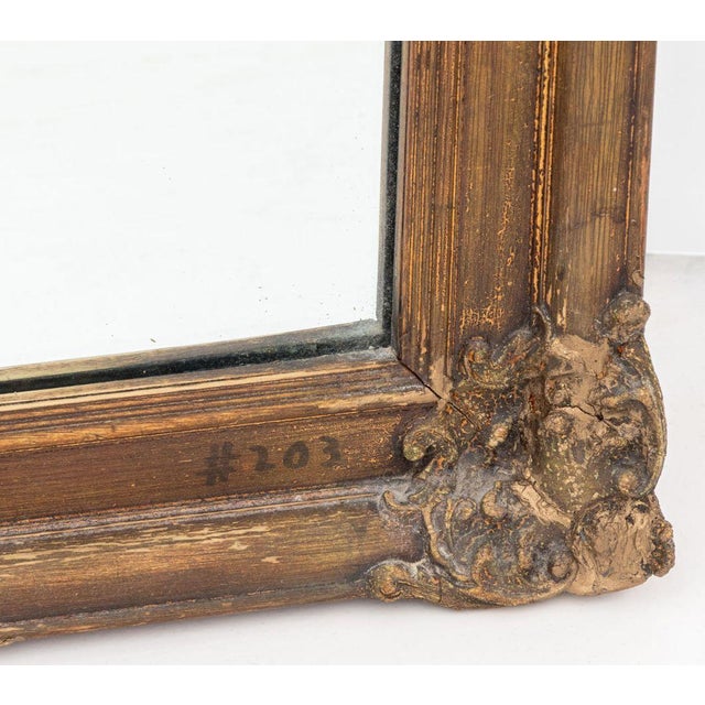 Mid 20th Century Italian Rococo Style Carved Wood Framed Mirror For Sale - Image 5 of 7