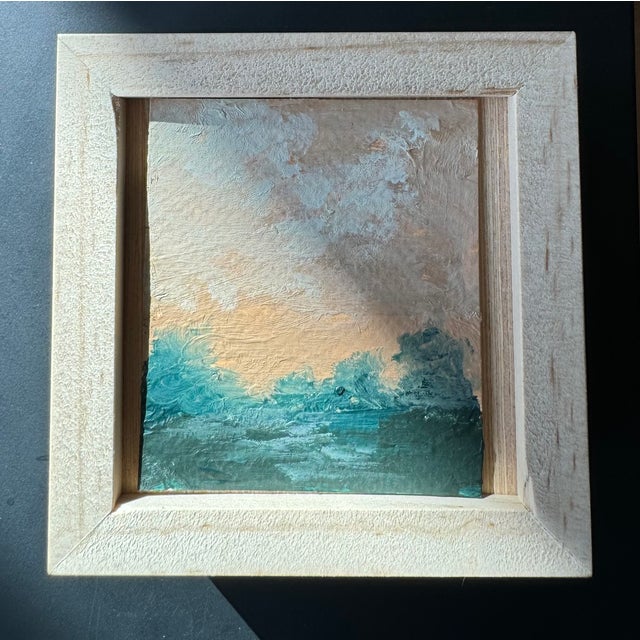 2020s Wellon Bridgers Original Miniature Landstract: Day Painting, Framed For Sale - Image 5 of 6