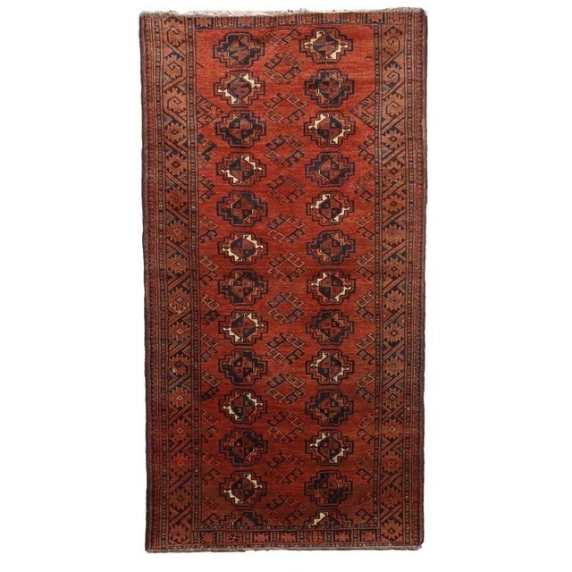 Brown Cotton & Wool Bukhara Rug, Afghanistan For Sale - Image 8 of 8