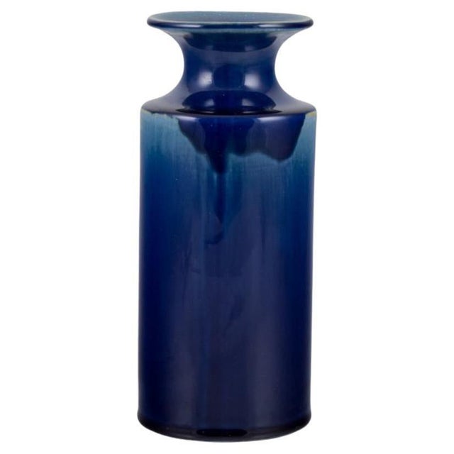 Ceramic Large Ceramic Vase with Blue and Green Glaze by Britt-Louise Sundell, Gustavsberg, 1960s For Sale - Image 7 of 7