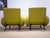 Black Low Mid-Century Style Yellow Armchairs, 2000s, Set of 2 For Sale - Image 8 of 11