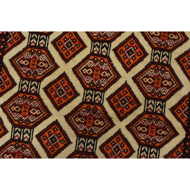 Textile Baloch Rug 3’1” X 5’7” Ivory Wool Vintage Tribal Hand-Knotted Oriental Carpet For Sale - Image 7 of 12