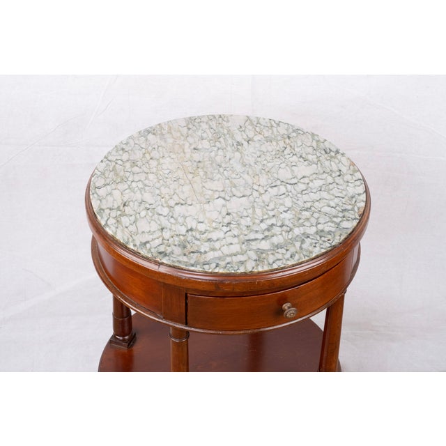 Antique Pair of Tall Round Side Tables For Sale - Image 4 of 10