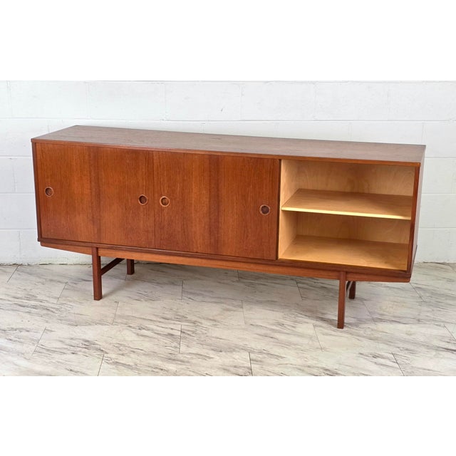 Mid-Century Modern Mid 20th Century Swedish Teak Credenza in the Manner of Yvenge Ekstöm for Dux For Sale - Image 3 of 12