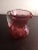 Vintage Pilgrim Cranberry Glass Miniature Pitcher With Clear Applied Handle For Sale In Dallas - Image 6 of 7