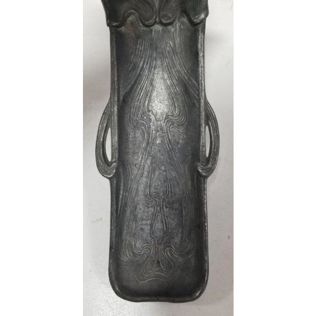 Silver Early Century Art Nouveau Ink Well and Pen Holder For Sale - Image 8 of 8