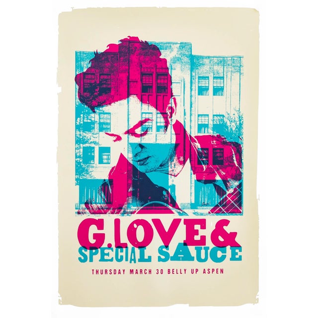 2017 American Concert Poster, G Love and Special Sauce (Belly Up) For Sale - Image 4 of 4