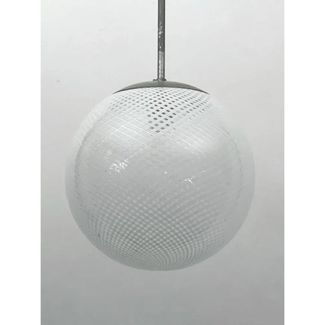 Venini Mid-Century Reticello Sphere Pendant from Venini, Italy, 1950s For Sale - Image 4 of 8