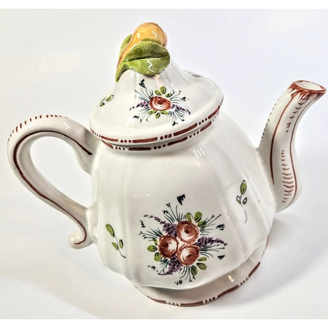Italian Mojolica Pear Teapot For Sale - Image 10 of 12
