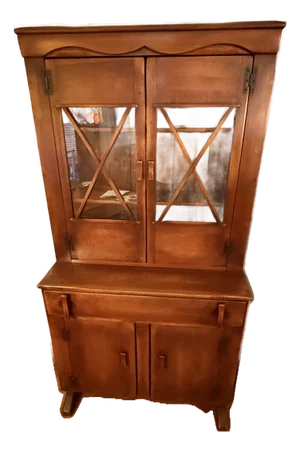 Mid 20th Century Cushman Colonial Creations China Cabinet No. 6024, Herman deVries Modern Rustic