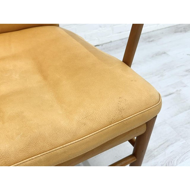 Set of Vintage Chairs in Leather by Ole Wanscher for Carl Hansen & Søn For Sale - Image 12 of 16