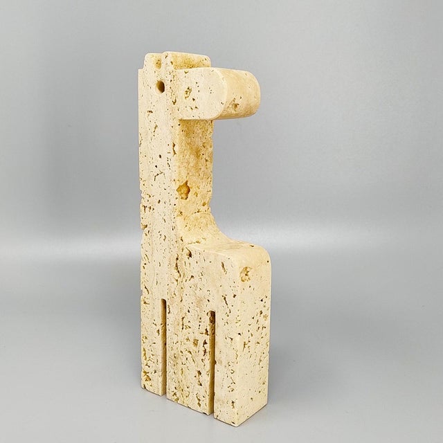 Mid-Century Modern Travertine Giraffe Sculpture by Mari for F.lli Mannelli For Sale - Image 3 of 7