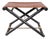 McGuire Campaign Style Lacquered Oak X Form Stool For Sale