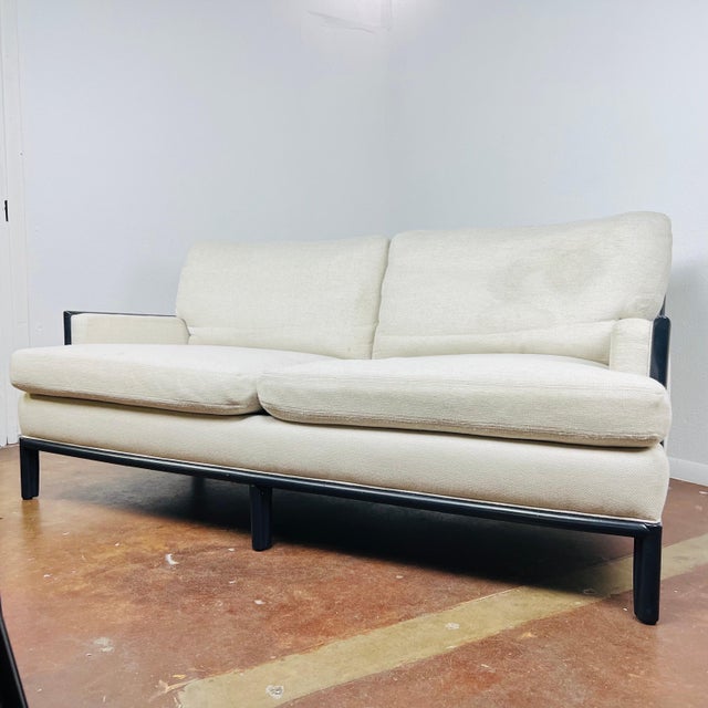 McGuire Barbara Barry for McGuire Box Back Sofa For Sale - Image 4 of 12