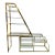 Vintage Asymmetrical Brass and Glass Etagere by Dia For Sale