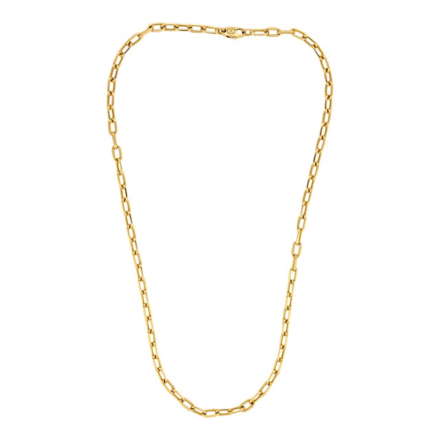 Mid 20th Century Cartier 18k Yellow Gold Santos Dumont Chain Necklace For Sale