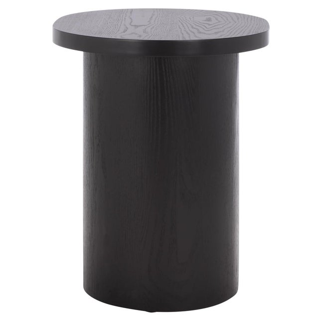 Black Ekon Round End Table in Black For Sale - Image 8 of 9