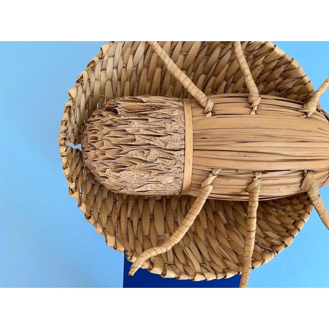 Giant 1970s Wicker Beetle For Sale - Image 17 of 18