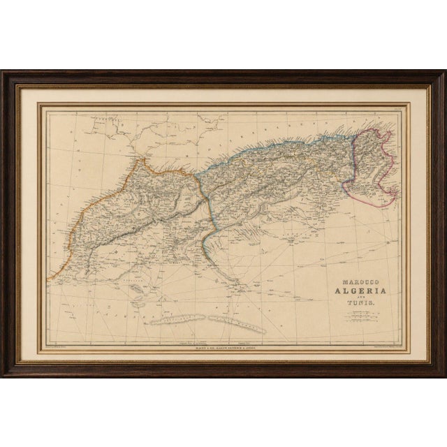 Antique North Africa Map, 1860s For Sale - Image 3 of 11