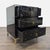 Modern Chic Home Arezzo Black 3-Drawer Dresser/Nightstand With Gold Accents and Modern Legs, Attributed For Sale - Image 3 of 8