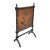 Chinese Black Painted Faux Bamboo and Gold Florals Fireplace Screen For Sale