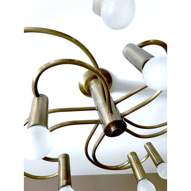 Gold Vintage Sputnik Ceiling Light from Cosack For Sale - Image 8 of 11