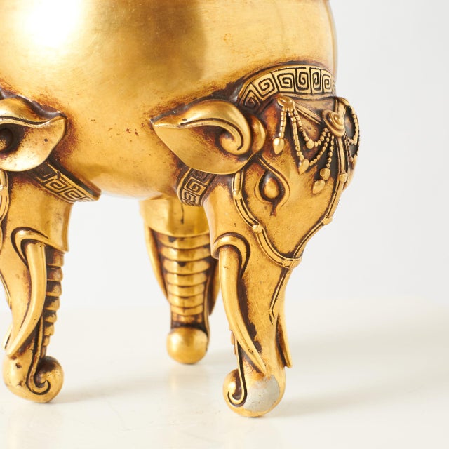 Gilt Bronze Censer with Elephant-Form Legs For Sale - Image 9 of 10
