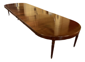 Louis XVI Extendable Mahogany Dining Table with Frieze