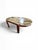 Gorgeous mid century German Vierhaus marble and wood coffee table. Made in Germany, this substantial table is the...