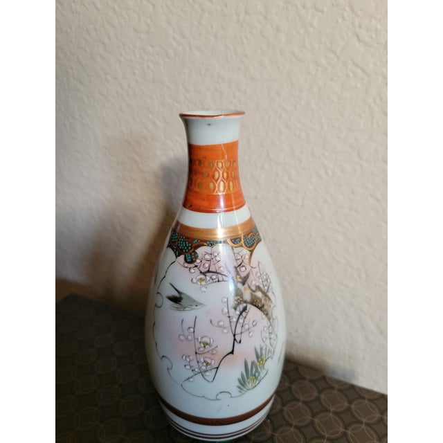 Asian Porcelain Vase With Coralene Details For Sale - Image 4 of 11