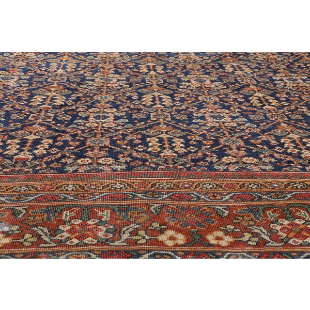Early 20th Century Antique Persian Mahal Rug, 11'01 X 11'11 For Sale - Image 5 of 10