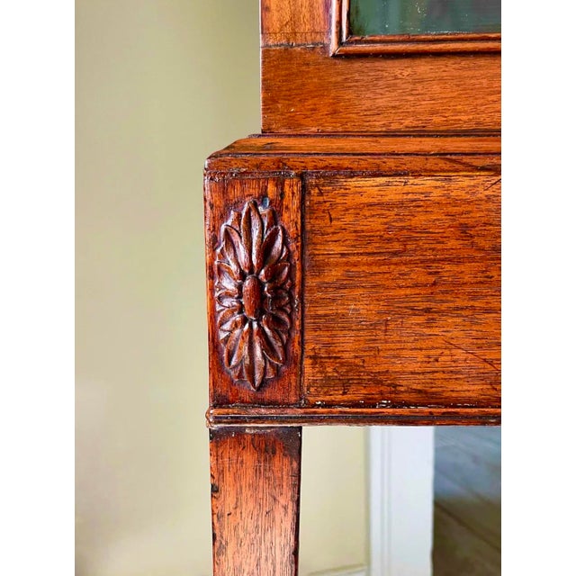 18th C. George III Vitrine With Ram's Head Carving For Sale - Image 11 of 11