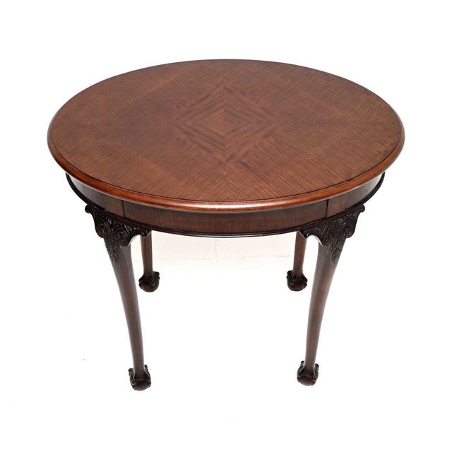 1900 - 1909 Antique Edwardian Satinwood Occasional Card Table, 1900s For Sale - Image 5 of 10