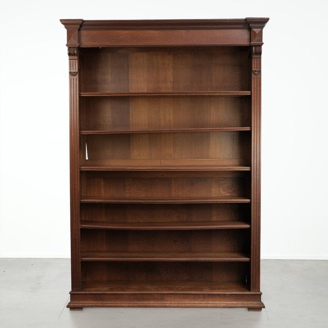 Antique Early 20th century Dutch Oak Bookcase For Sale - Image 10 of 10