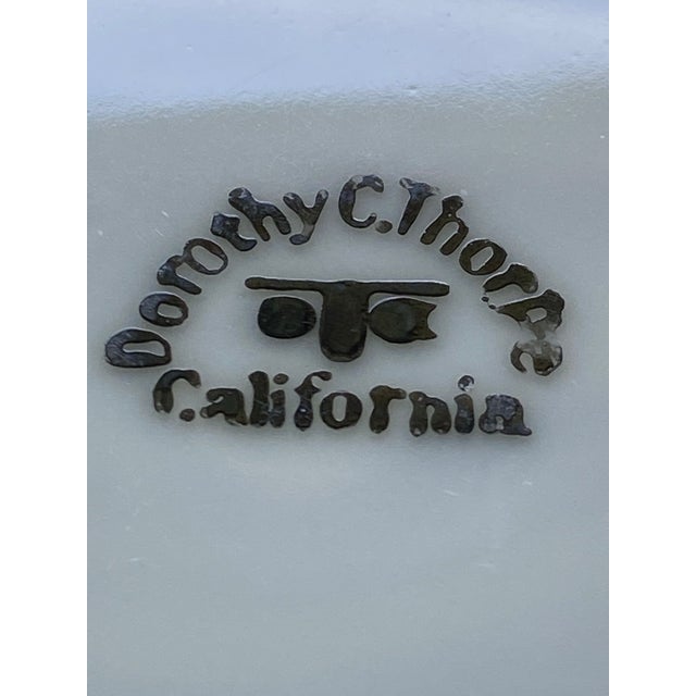 White Vintage Dorthy Thorpe Mid Century Hand Painted China With Peonies, Flowers, Birds, and Butterflies. Full Service for Six. - 30pcs Spring Dinnerware For Sale - Image 8 of 9